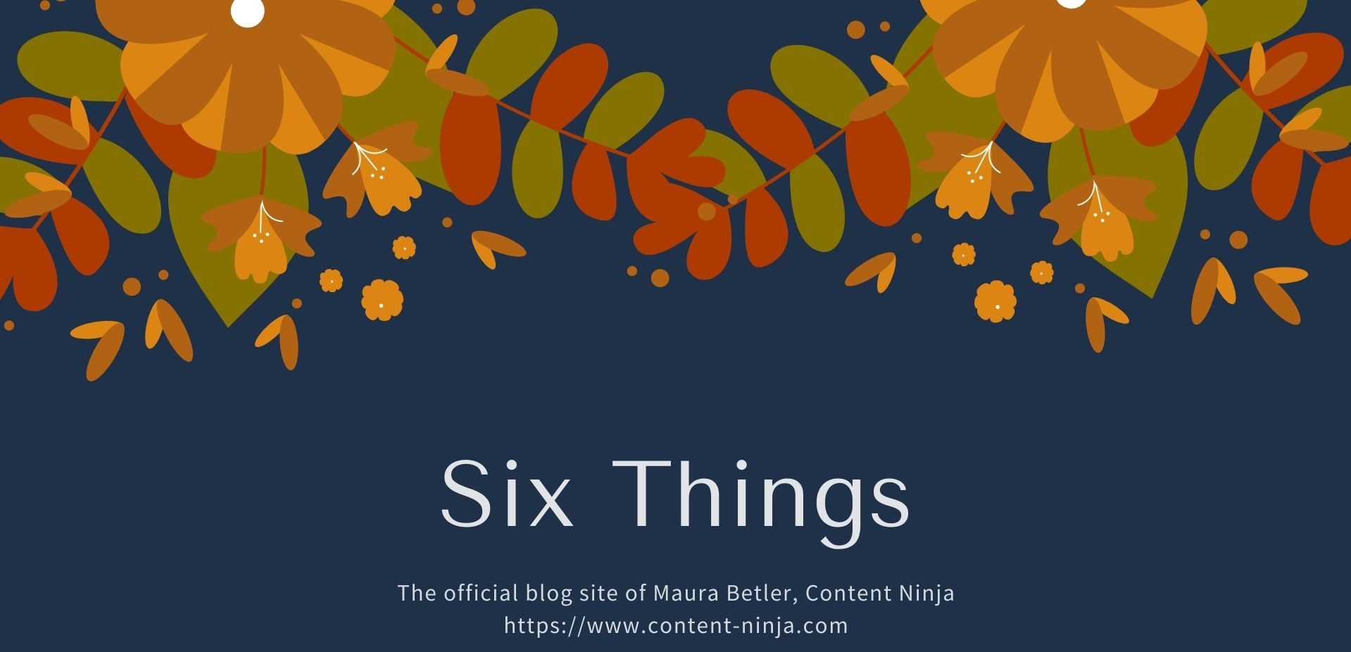 Six Things ~ Maura Betler, Content Ninja